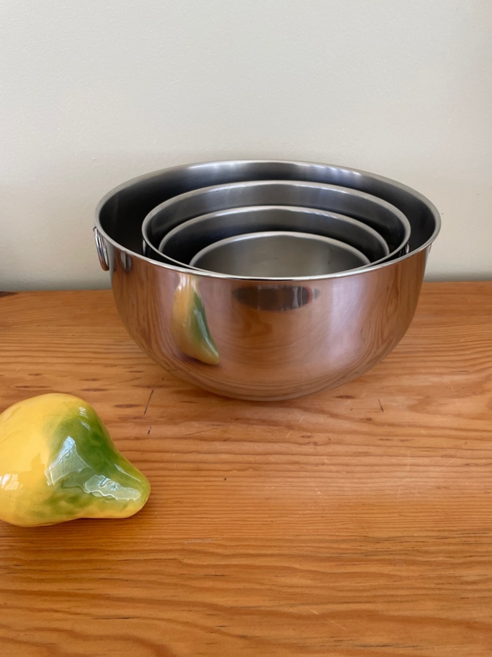 Vtg FARBERWARE Set 4 Nesting Mixing Bowls USA NY